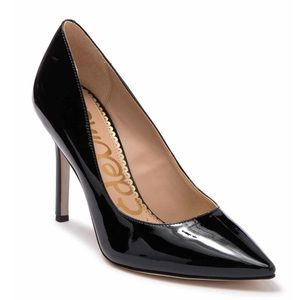Sam Edelman Hazel Patent Pointed Toe Pump (Black)